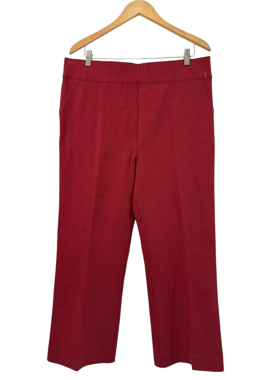 SPANX The Perfect Pant Kickflare Deep Red Pull On Stretch Cropped Size 2X Tall